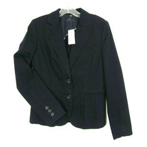 BANANA REPUBLIC 6 Blue/Black Cotton Jacket Blazer NWT